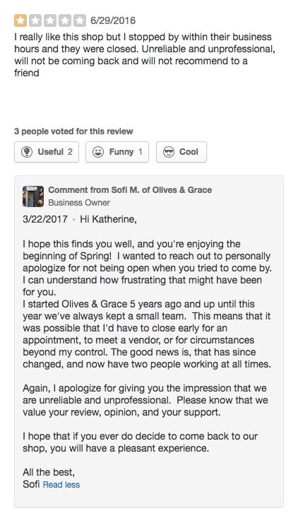 yelp reviewer stupid
